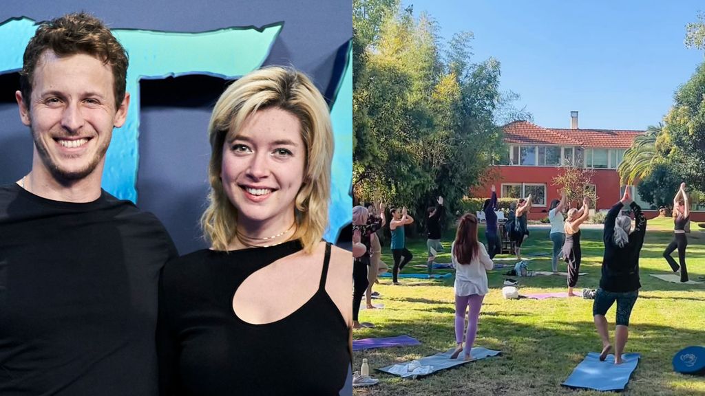 Nicolás Coronado y Natalia Moreno, con una imagen de su proyecto, en un montaje de fotos