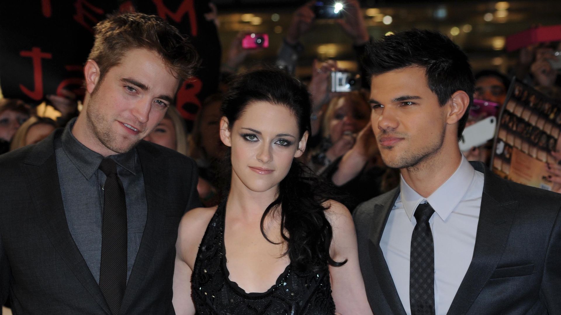 Robert Pattinson, Kristen Stewart y Taylor Lautner