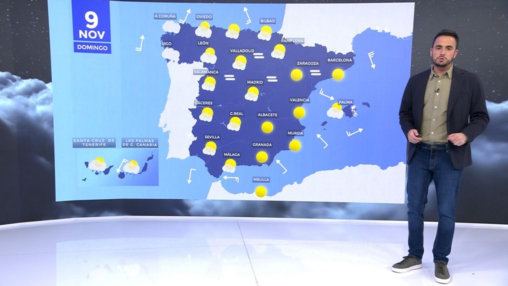 Cielos pocos nubosos o despejados este domingo en gran parte de la Península y Baleares