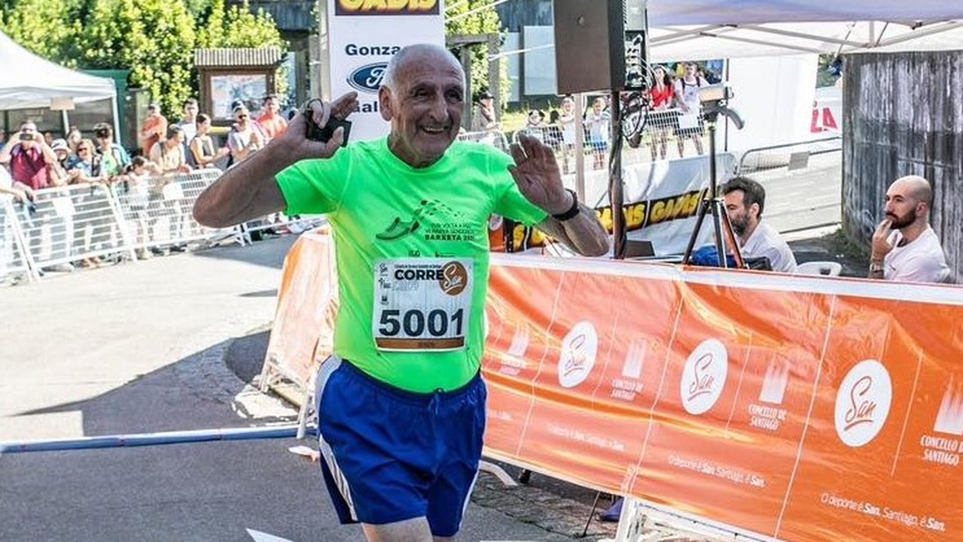 El atleta gallego Jesús Bernal Gómez durante una carrera