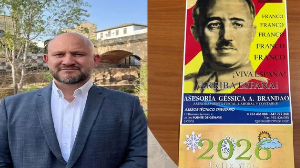 Polémica por un calendario franquista difundido por el alcalde de Vox de Puente de Génave, en Jaén