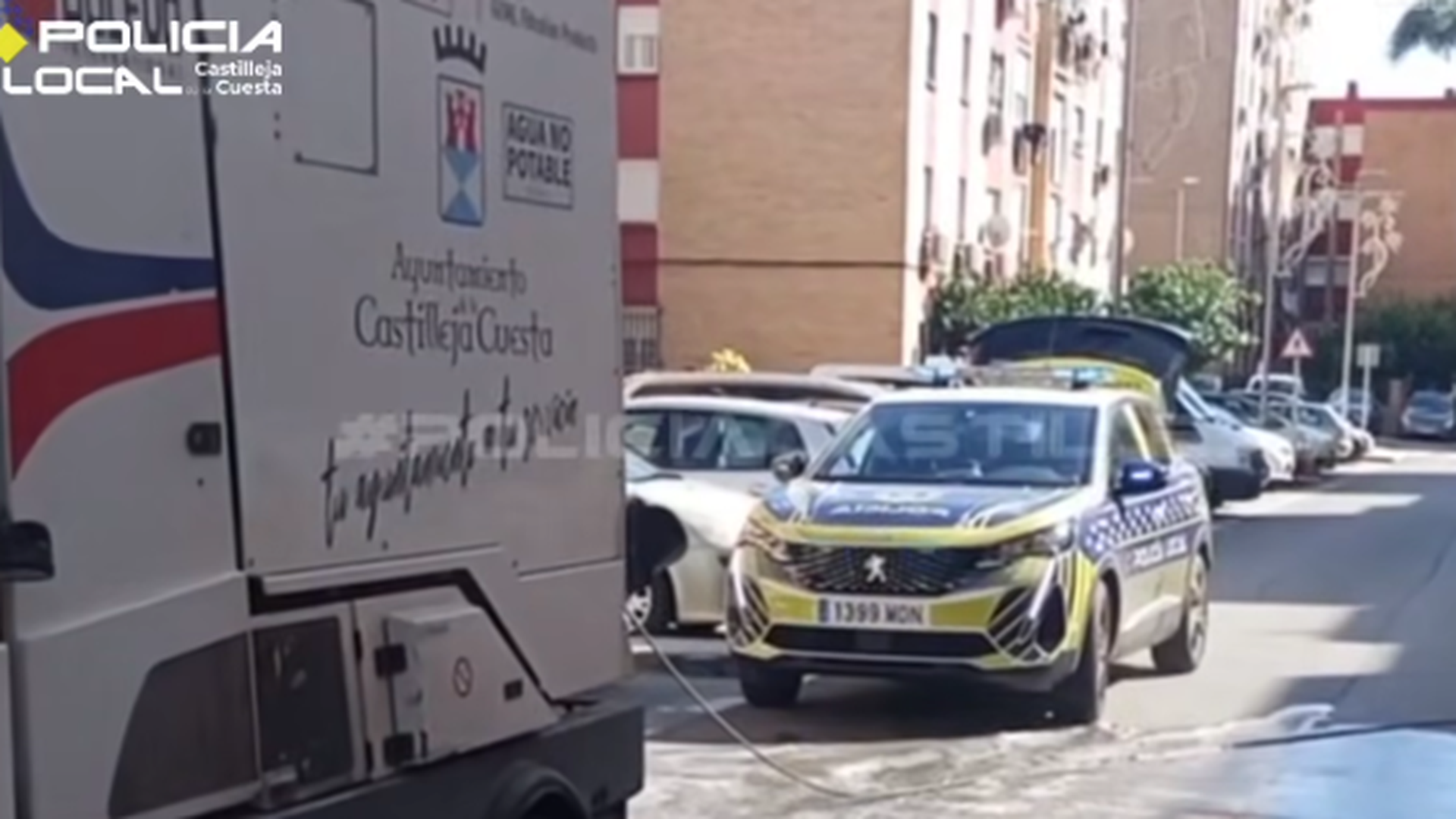 Actuación de la Policía Local de Castilleja de la Cuesta, Sevilla