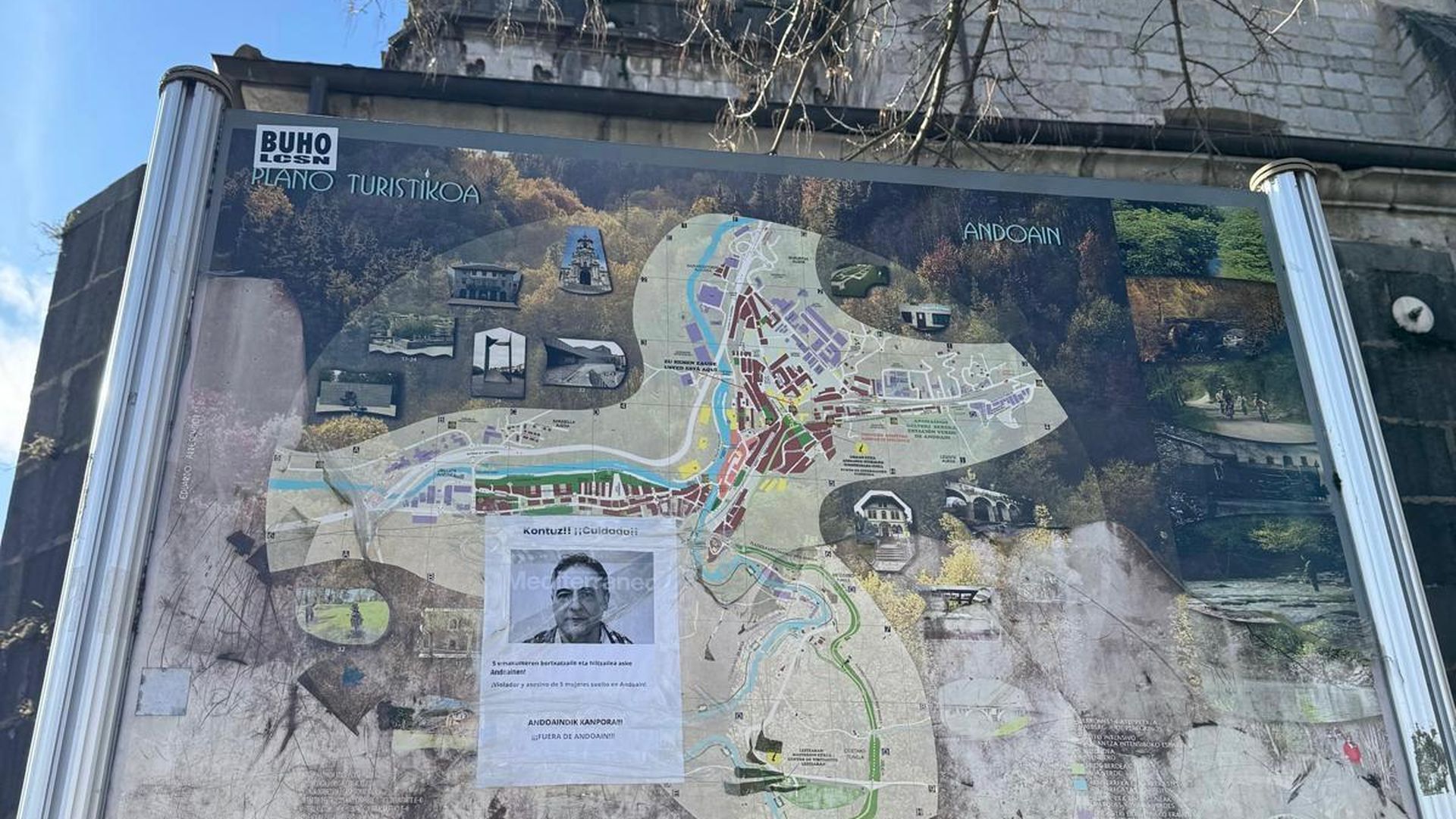 “¡¡Cuidado!! Violador y Asesino de cinco mujeres suelto en Andoain, ¡¡¡Fuera de Andoain!!!”