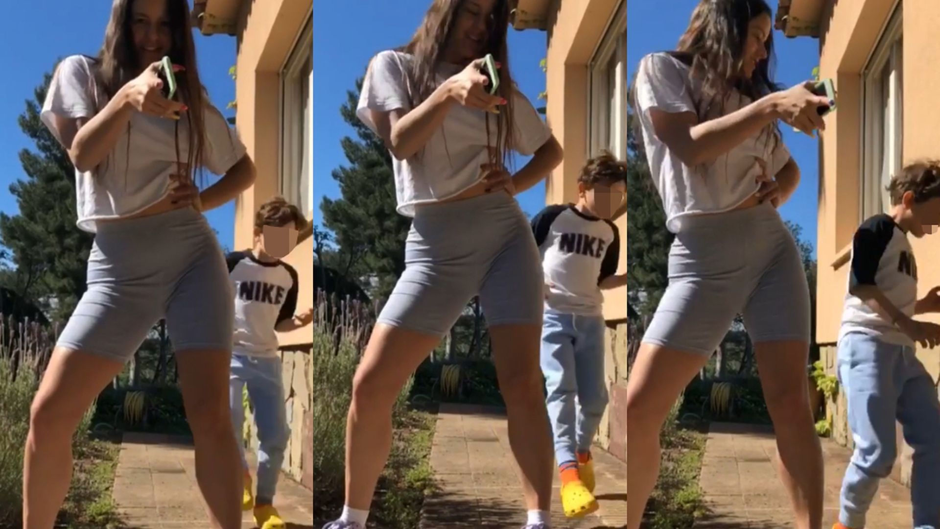 Rosalía y su sobrino Genís, en un vídeo de sus redes sociales