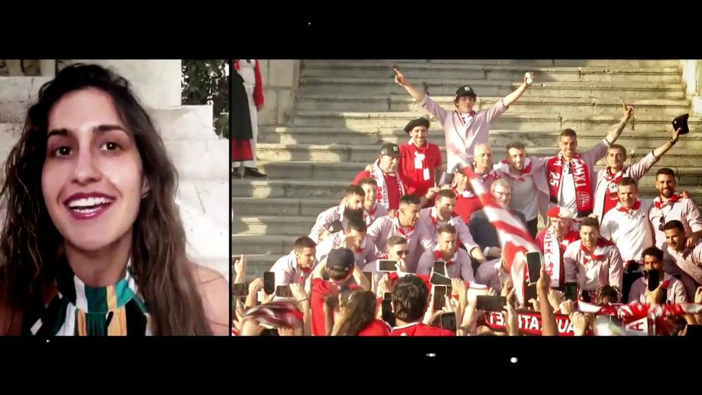 La pareja de novios invitados a San Mamés: "Antes éramos del Betis y ahora somos del Athletic"