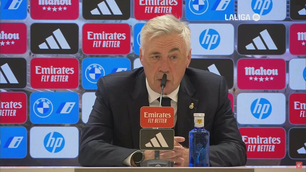 Carlo Ancelotti no puede aguantarse cuando le preguntan por el penalti de Tchouameni