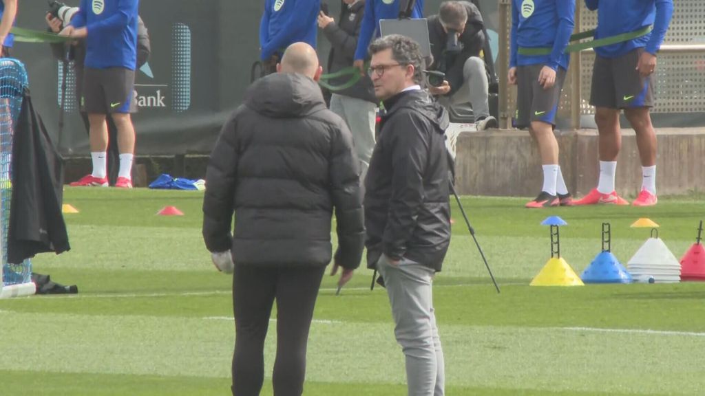 Entrenamiento del Barça antes del Benfica