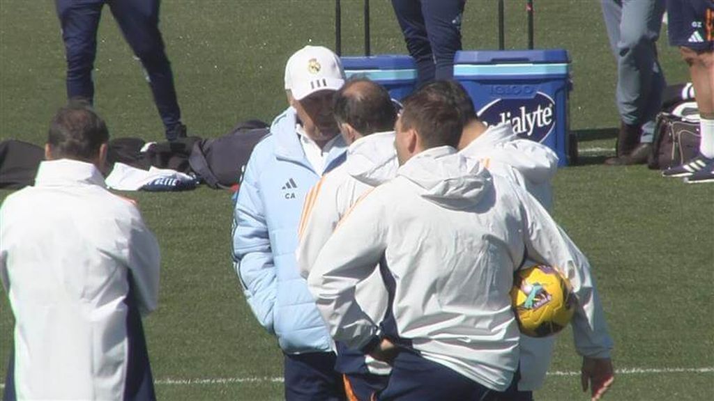 Thibaut Courtois, ausente en el entrenamiento por una sobrecarga que preocupa a Carlo Ancelotti