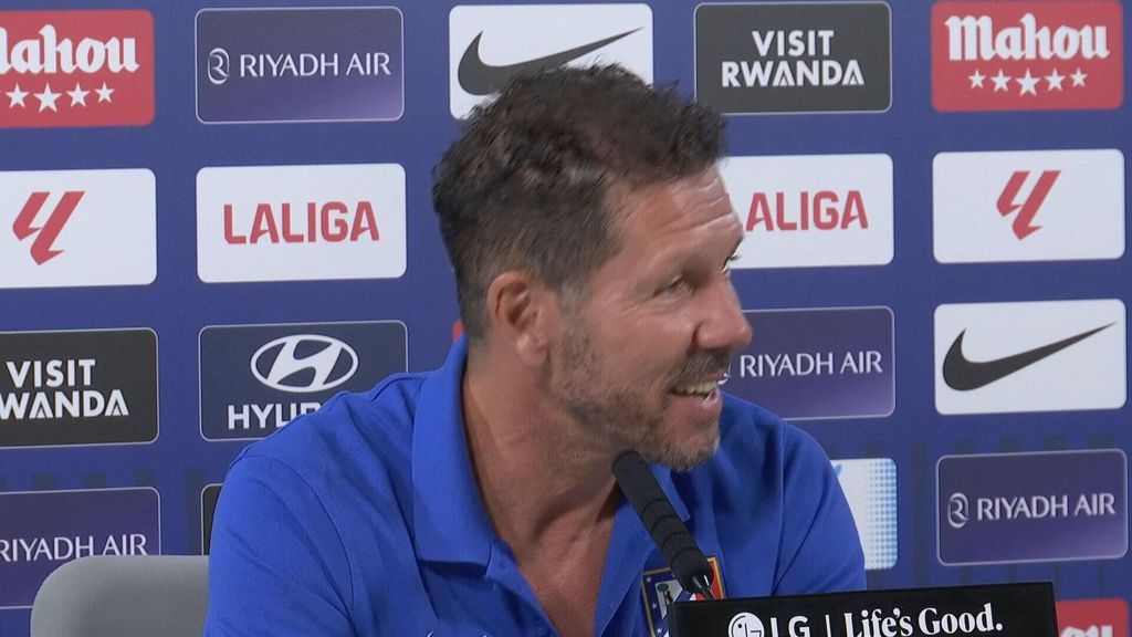 La broma de Simeone con una periodista embarazada