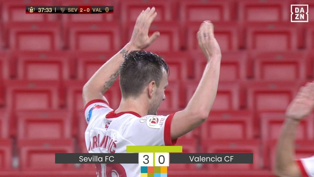 Sevilla 3-0 Valencia: Gol de Rakitic