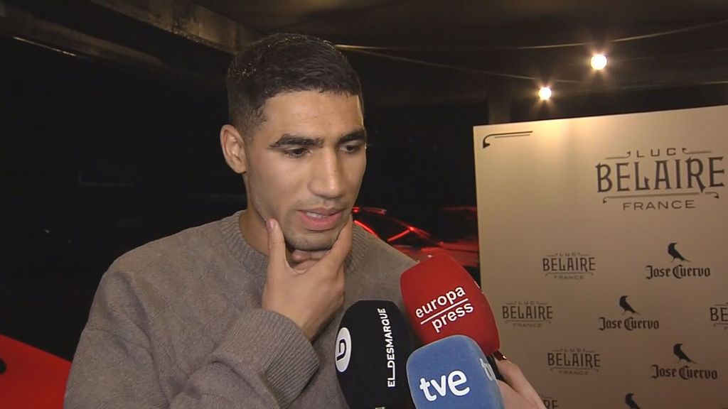 La reacción de Achraf Hakimi cuando le preguntan si Mbappé fichará por el Madrid