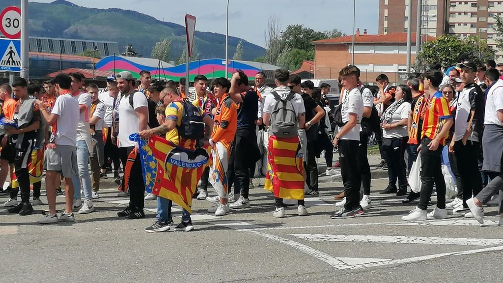 Aficionados del Valencia en Vigo
