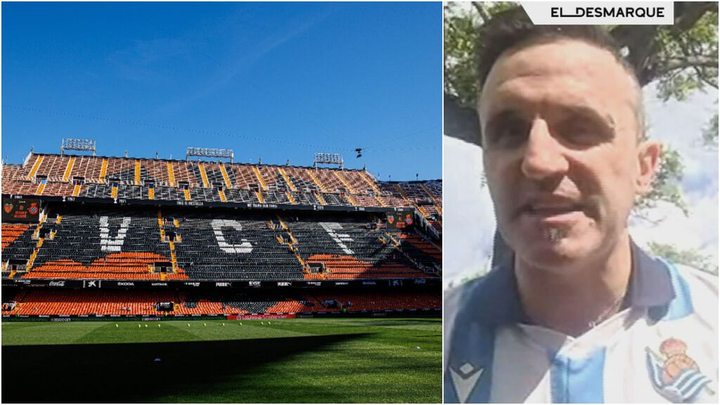 Aitor, el txuri-urdin que se ha enamorado de Mestalla: "Es un estadio Champions, es la realidad"