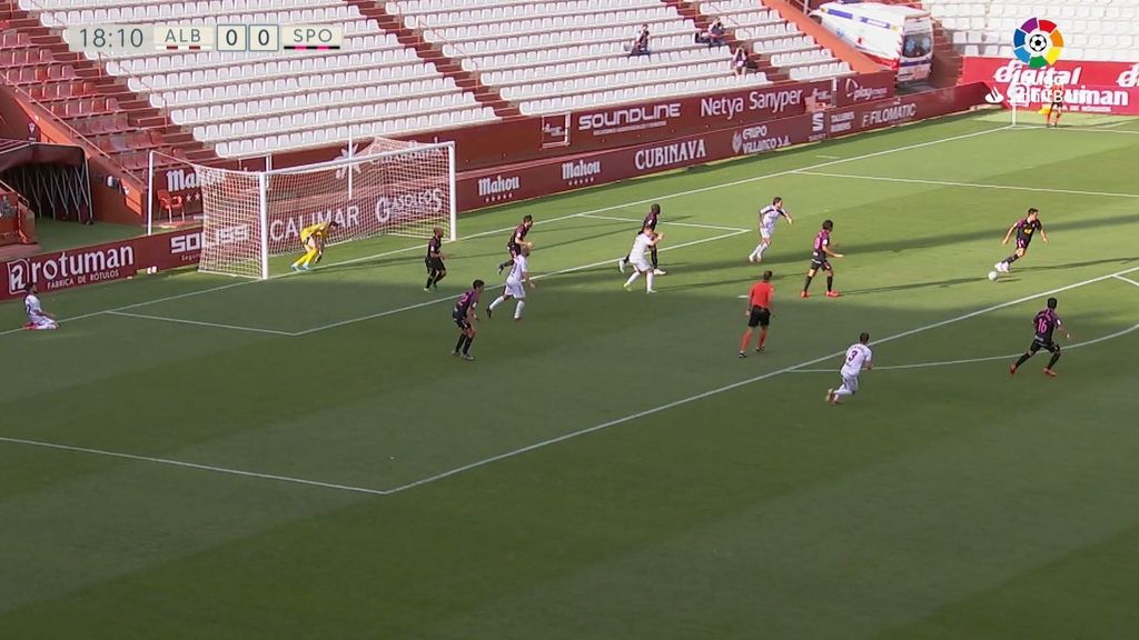 Albacete 1-1 Sporting: Resumen del partido
