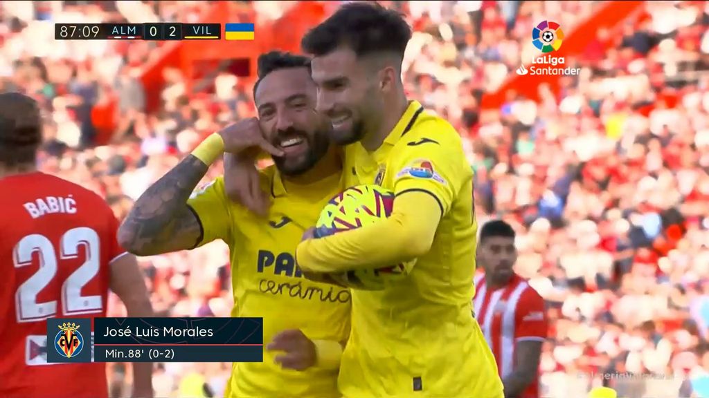 Almería 0-2 Villarreal: Resumen del partido