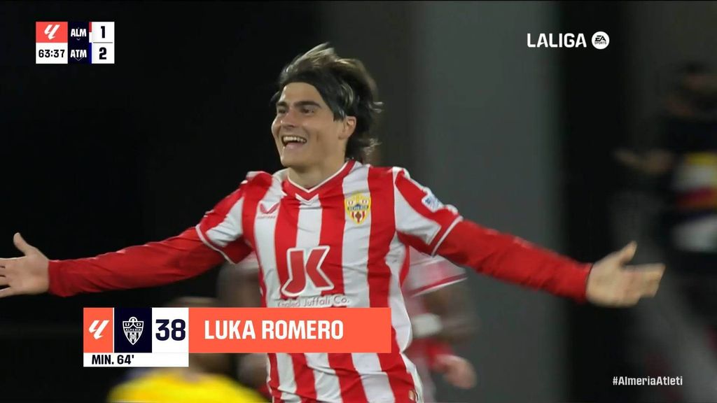 Almería 2-2 Atlético: Gol de Luka Romero