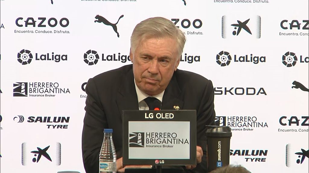 (MEDIASET) Ancelotti explica el episodio de racismo de Vinicius con Mestalla