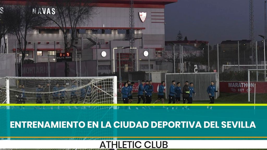 El Athletic entrena en la Ciudad Deportiva del Sevilla