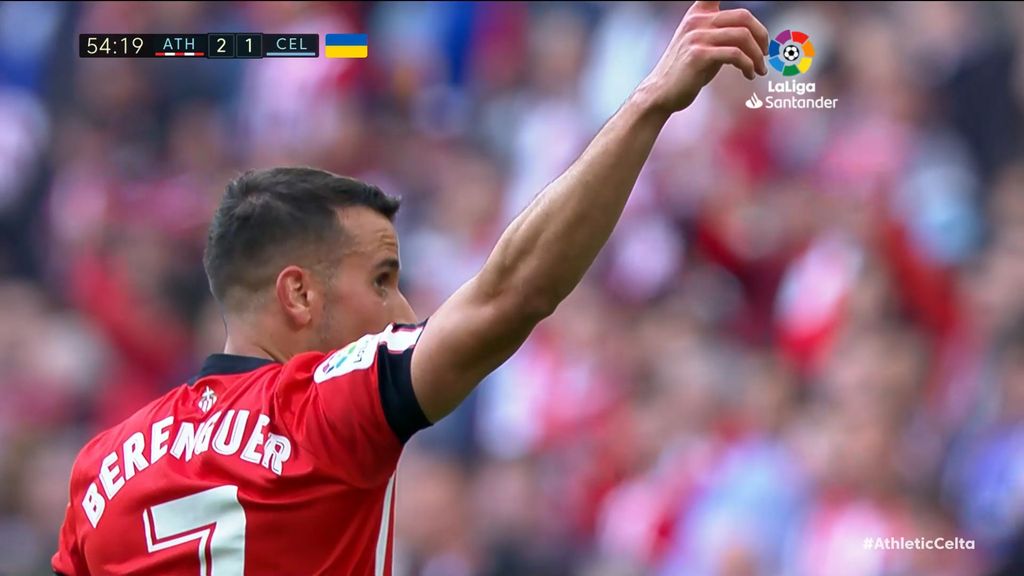 Athletic 2-1 Celta: Gol de Berenguer