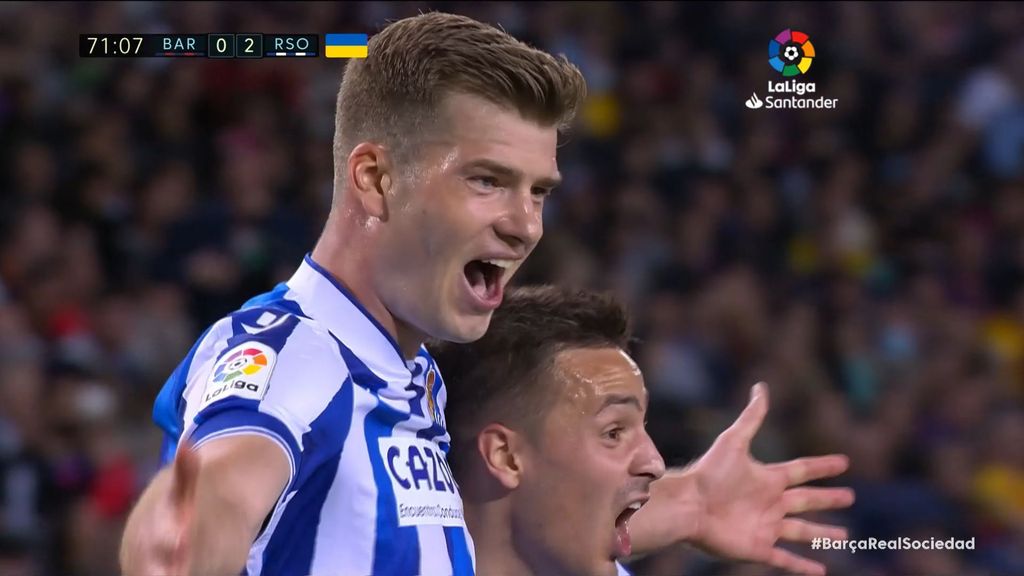 Barcelona 0-2 Real Sociedad: Gol de Sorloth