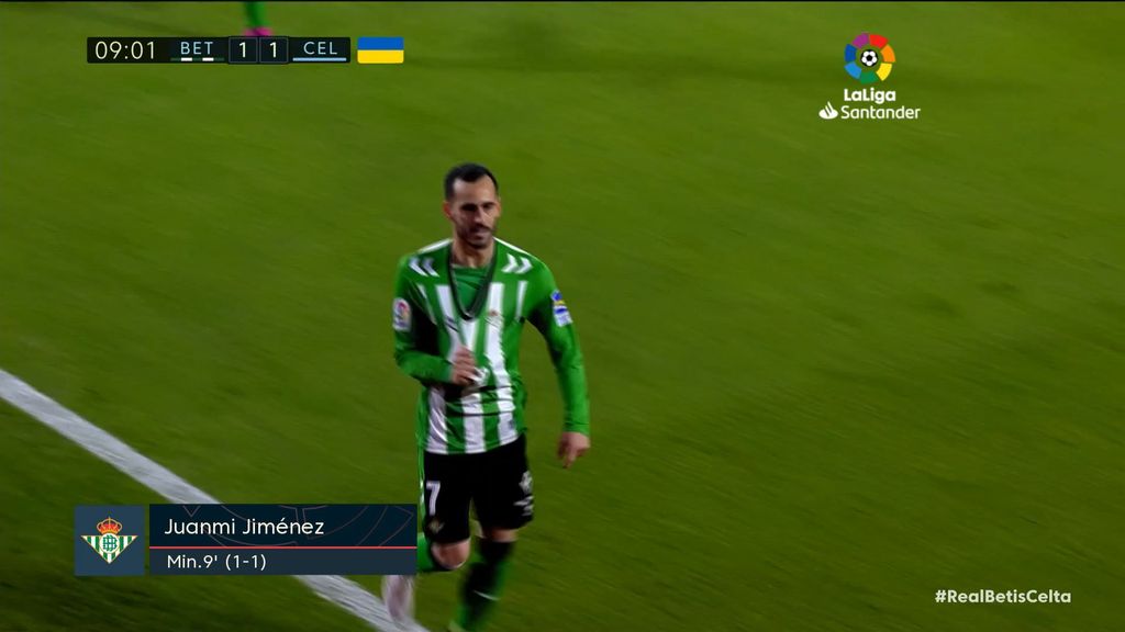 Betis 1-1 Celta: Gol de Juanmi
