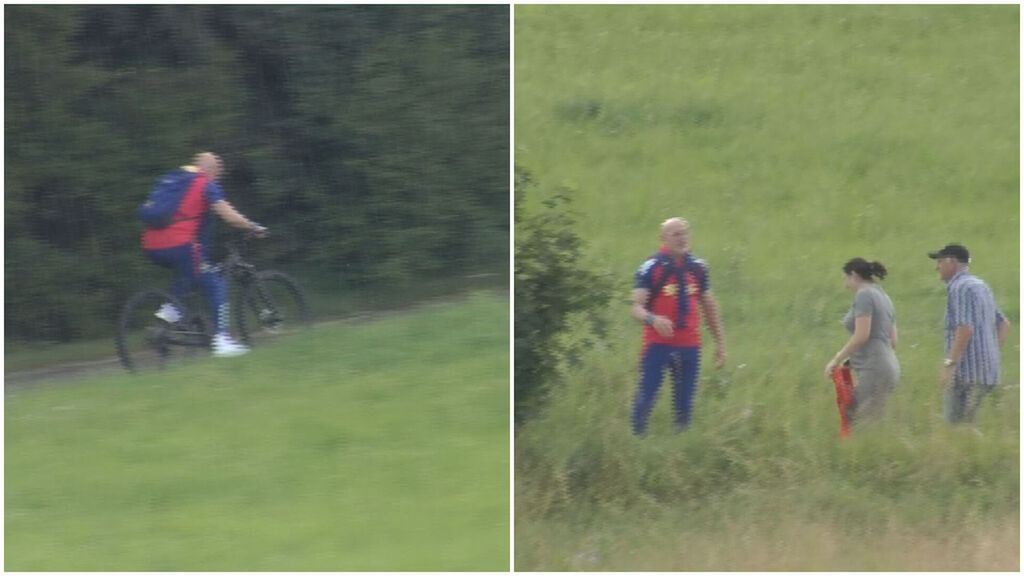 Luis de la Fuente, pendiente de los aficionados en todo momento