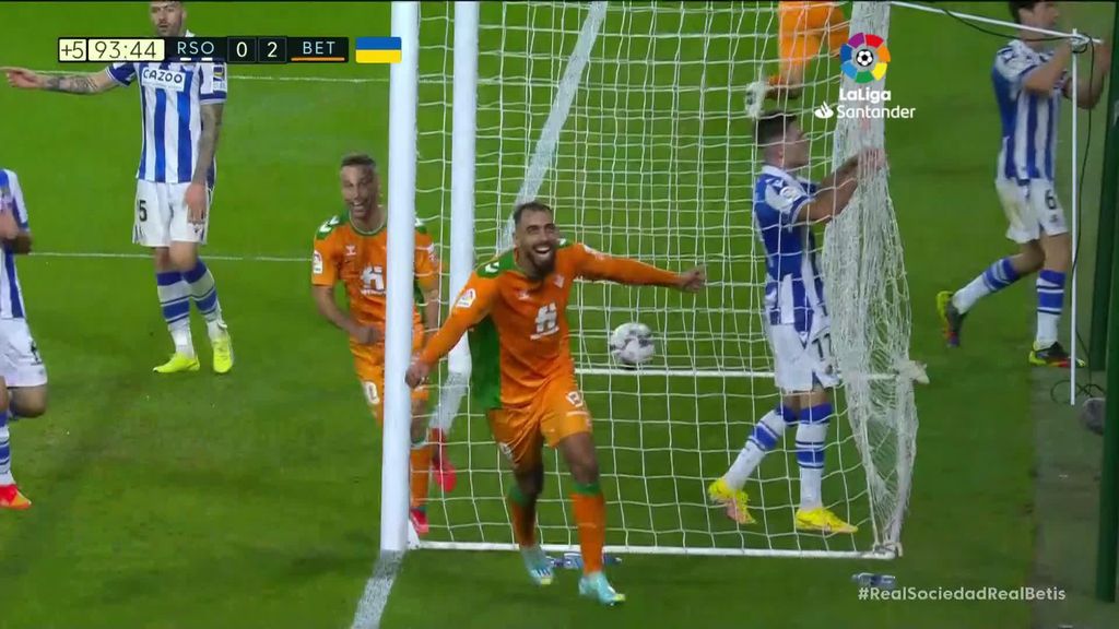 Real Sociedad 0-2 Betis: Gol de Borja Iglesias