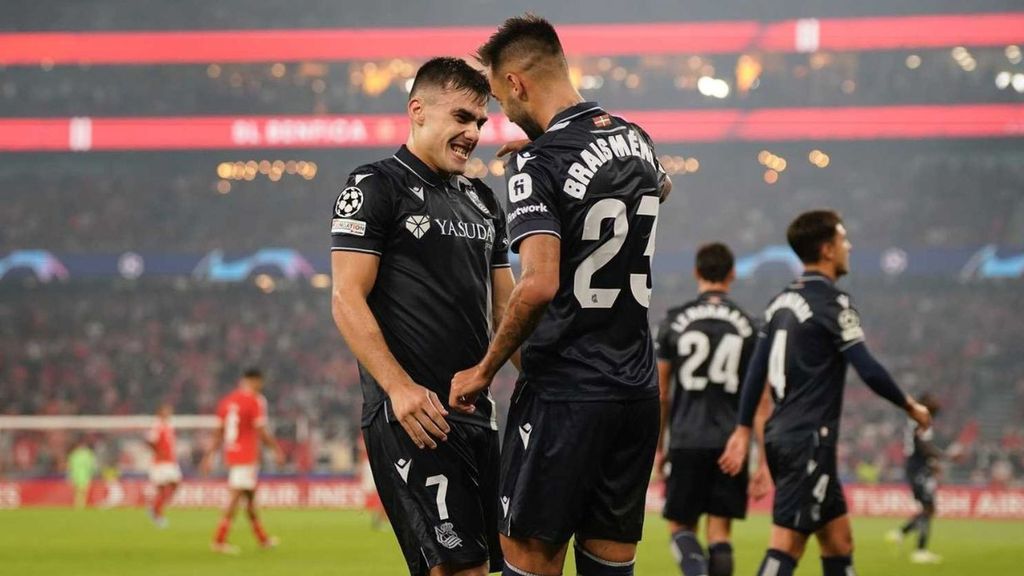 Benfica 0-1 Real Sociedad: Gol de Brais Méndez