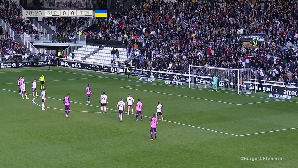 Burgos 0-1 Tenerife: Gol de Elady