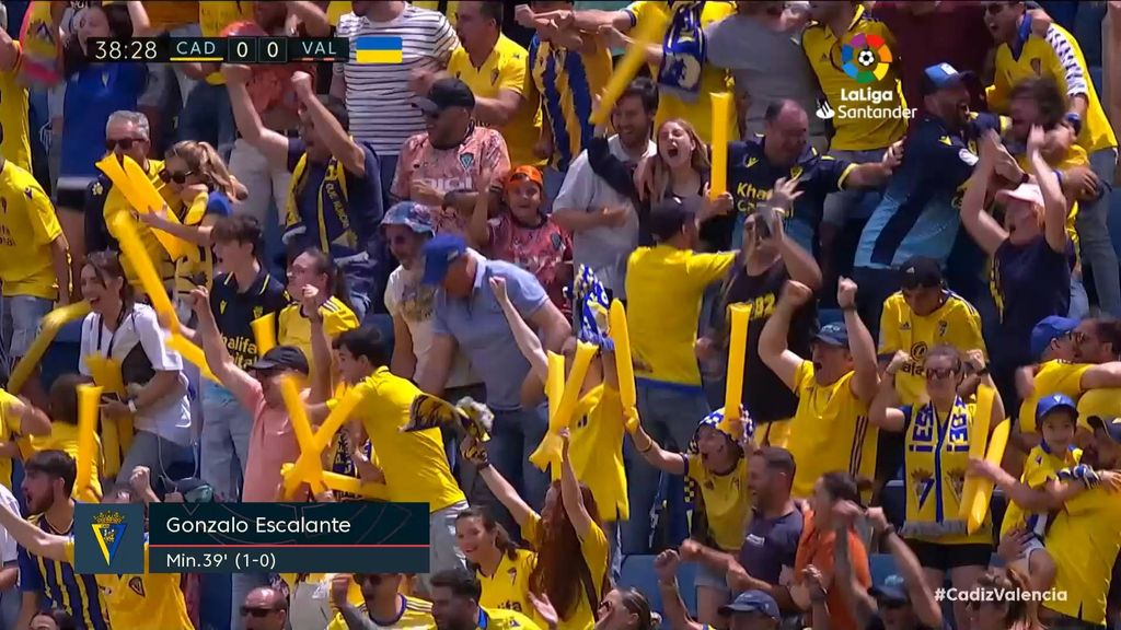 Cádiz 1-0 Valencia: Gol de Escalante
