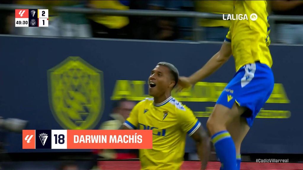 Cádiz 3-1 Villarreal: Gol de Darwin Machís