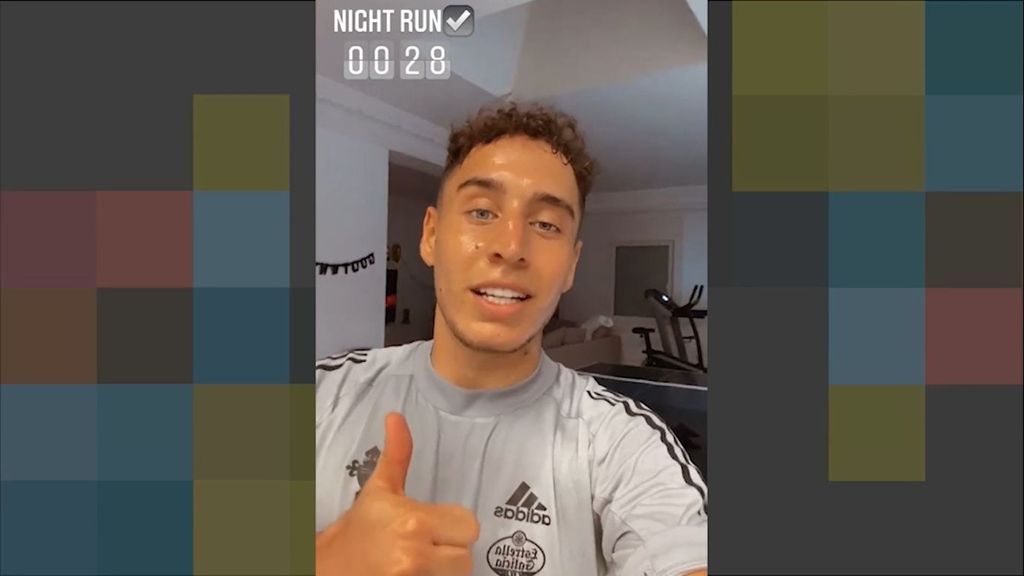 El jugador del Celta, Emre Mor, se entrena de madrugada tras regresar de Dubái