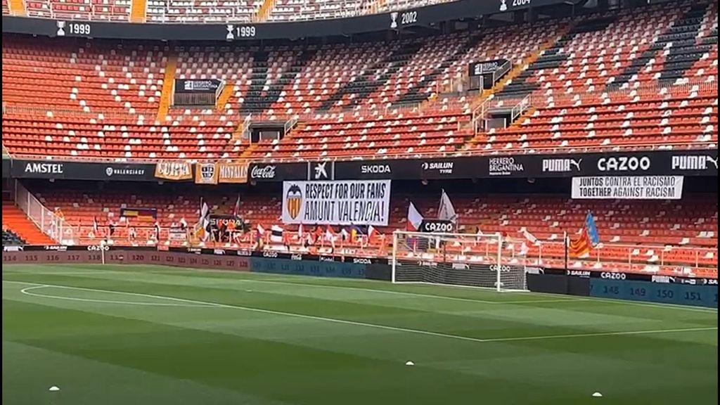 Así estará la grada Kempes de Mestalla cerrada para recibir al Espanyol tras el partido frente al Madrid