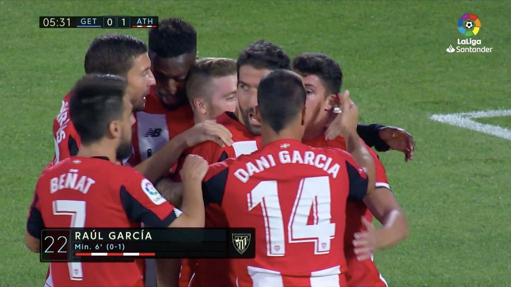 Getafe-Athletic Club: Gol de Raúl García (0-1)