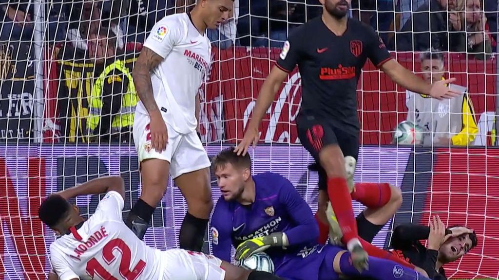 Sevilla-Atlético de Madrid: Ocasión de Morata que salva Koundé