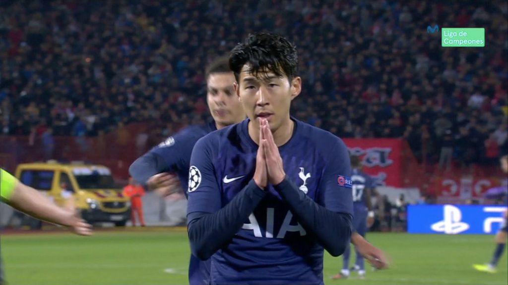 Estrella Roja-Tottenham: Son pide perdón tras su gol (Jornada 4 Fase Grupos Champions League)