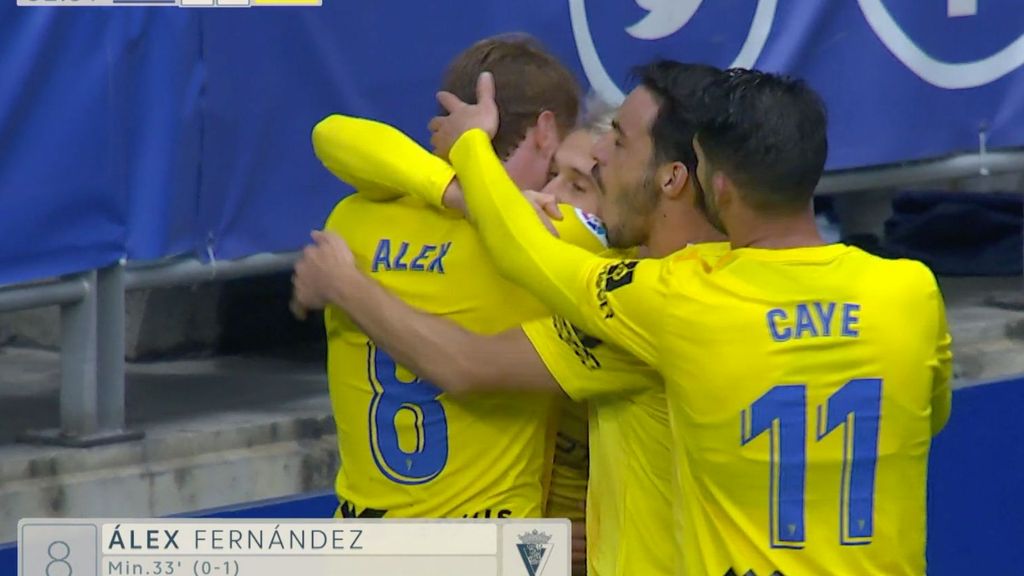 Oviedo 0-1 Cádiz: Gol de Alex Fernández