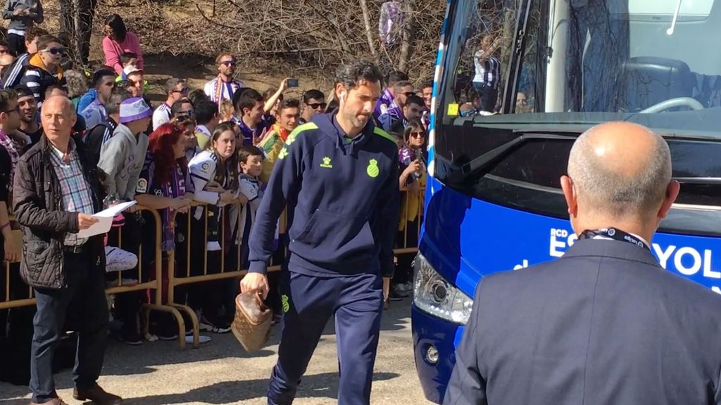 Valladolid-Espanyol: Llegada del RCD Espanyol a Pucela