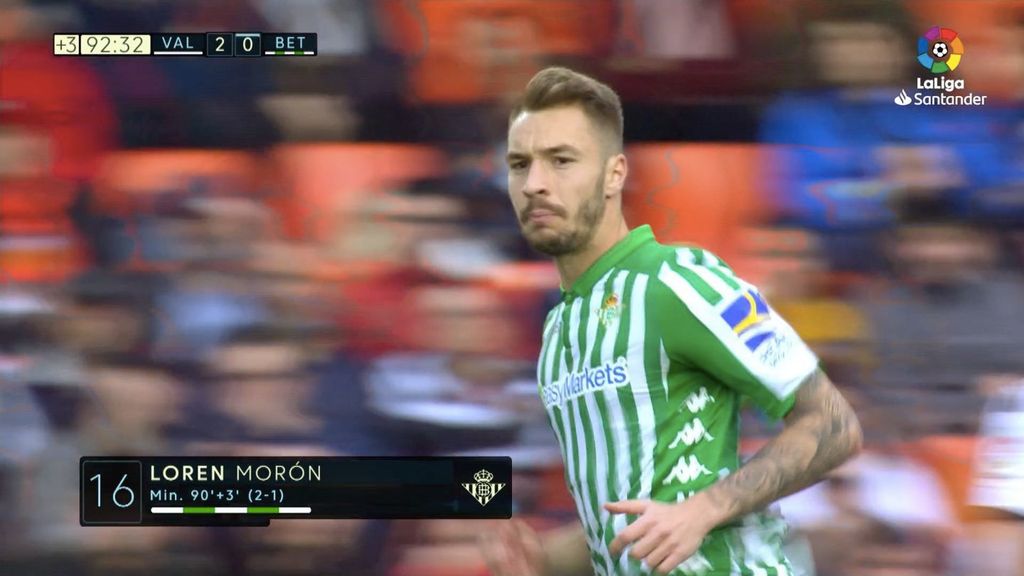 Valencia-Betis: Gol de Loren