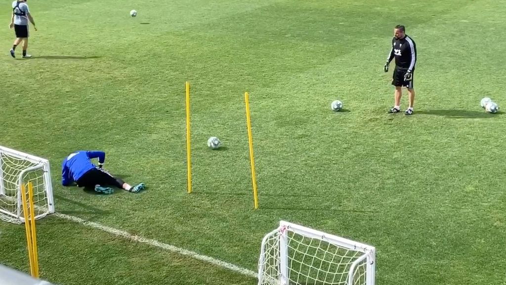 Entrenamiento de David Gil en el Rosal