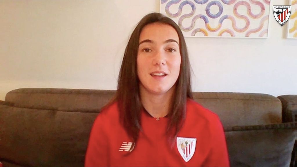 Rueda de prensa virtual de la jugadora del Athletic Ane Azkona