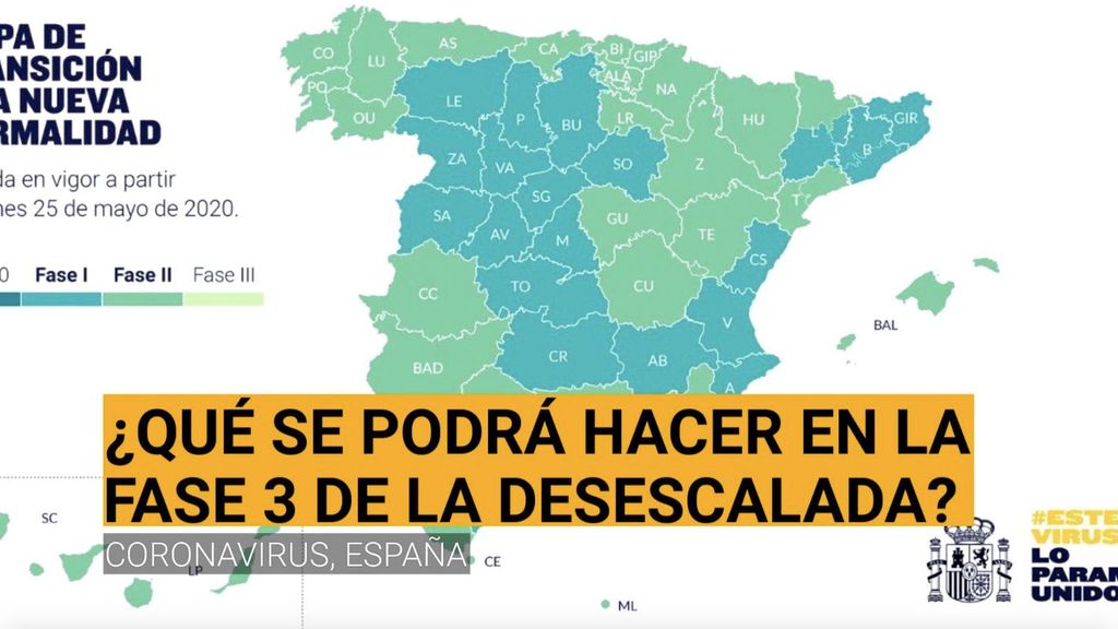 ¿Qué se podrá hacer en la fase 3 de la desescalada?