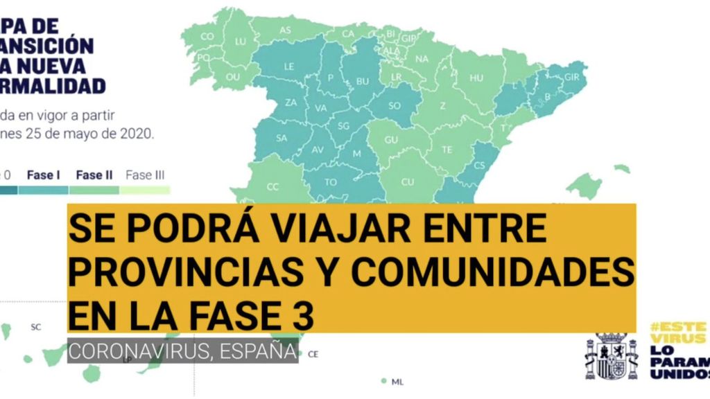 Se podrá viajar entre provincias y Comunidades Autónomas en la Fase 3 de la desescalada