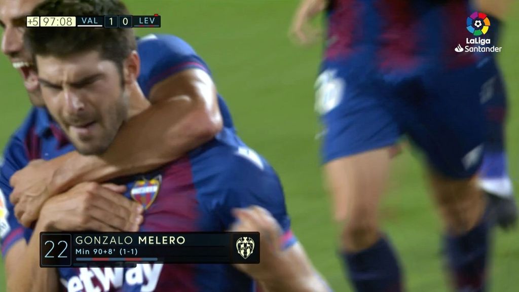 Valencia 1-1 Levante: Gol de Melero