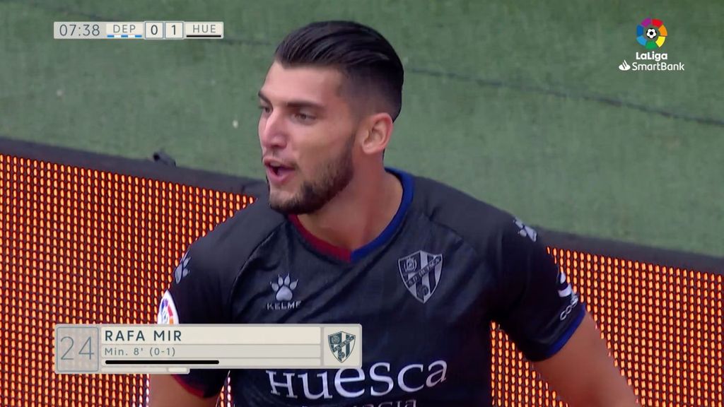 Deportivo 0-1 Huesca: Gol de Rafa Mir