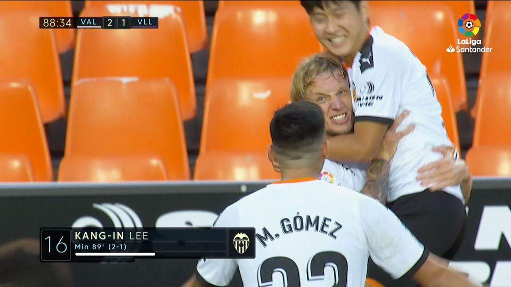 Valencia-Real Valladolid: Gol 2-1 Kang-In Lee