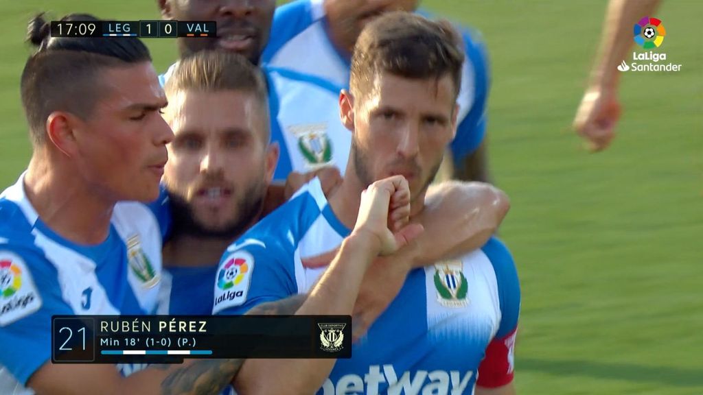 Leganés 1-0 Valencia: Gol de Rubén Pérez