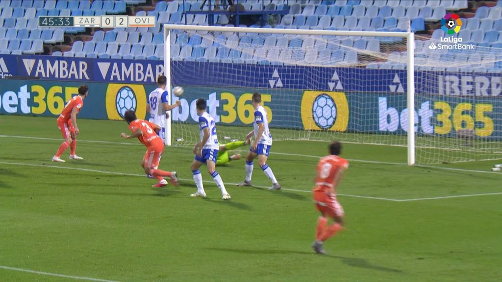 Zaragoza 0-2 Oviedo: Gol de Sangalli