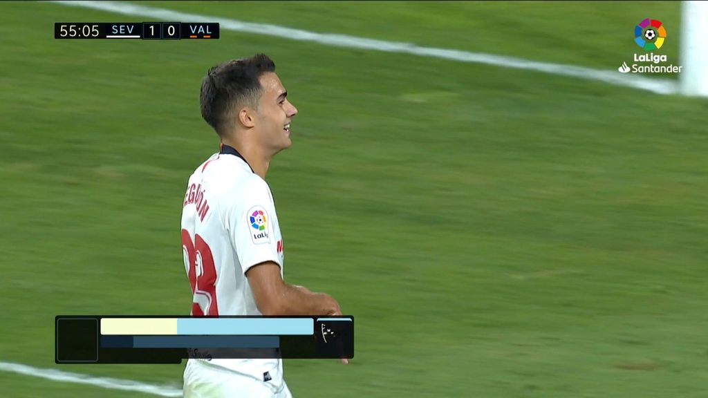 Sevilla-Valencia: Gol 1-0 Reguilón