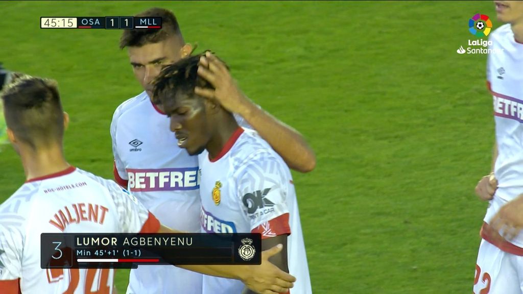 Osasuna-Mallorca: Gol 1-1 Lumor